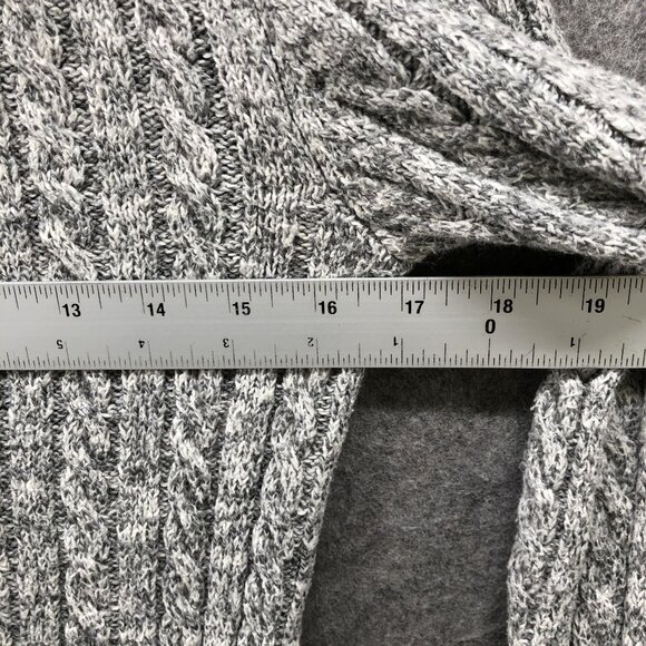Superdry Cable Knit Sweater Womens XS Gray Crewneck Cotton Blend Heather - Picture 6 of 11